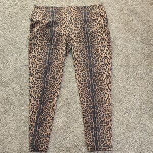 Peter Nygard Leopard Print Straight Leg Pants